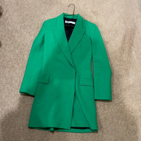 Zara Dresses Zara Green Blazer Dress Poshmark